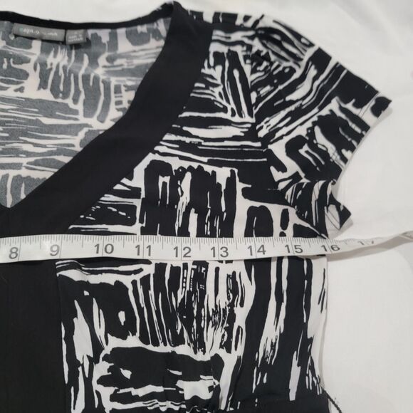 Y2K Apt 9 Womens Babydoll Top Size Small Abstract Belted - Picture 7 of 7